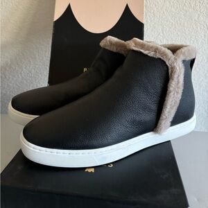 Birdies - 11 - Falcon - Black Leather Faux Fur